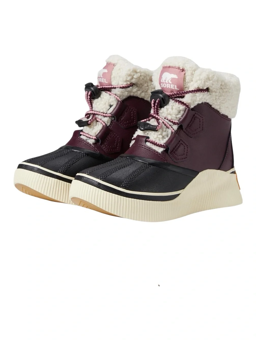 Sorel Out N About IV Chillz Big Kids boots, plum/black colorway, Size 6, NWOT